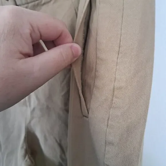 Old Navy Extra High Rise Taylor Straight Trouser Pants Tan Cargo Women's Medium - Picture 4 of 7